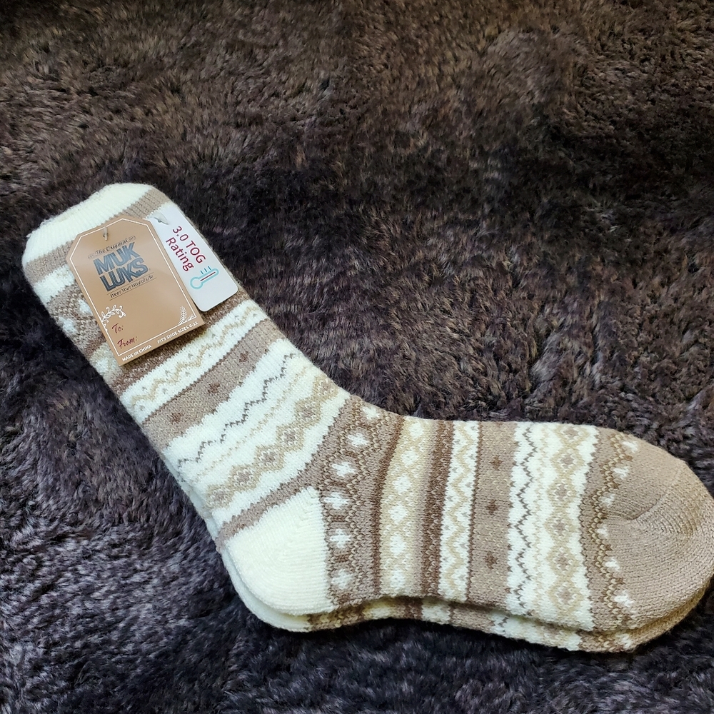 MUK LUKS Women's Heat Retainer Thermal Socks